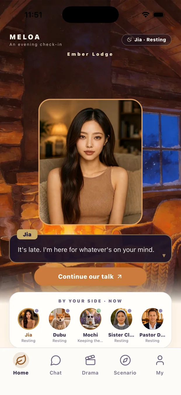 Ember Lodge · an evening check-in
